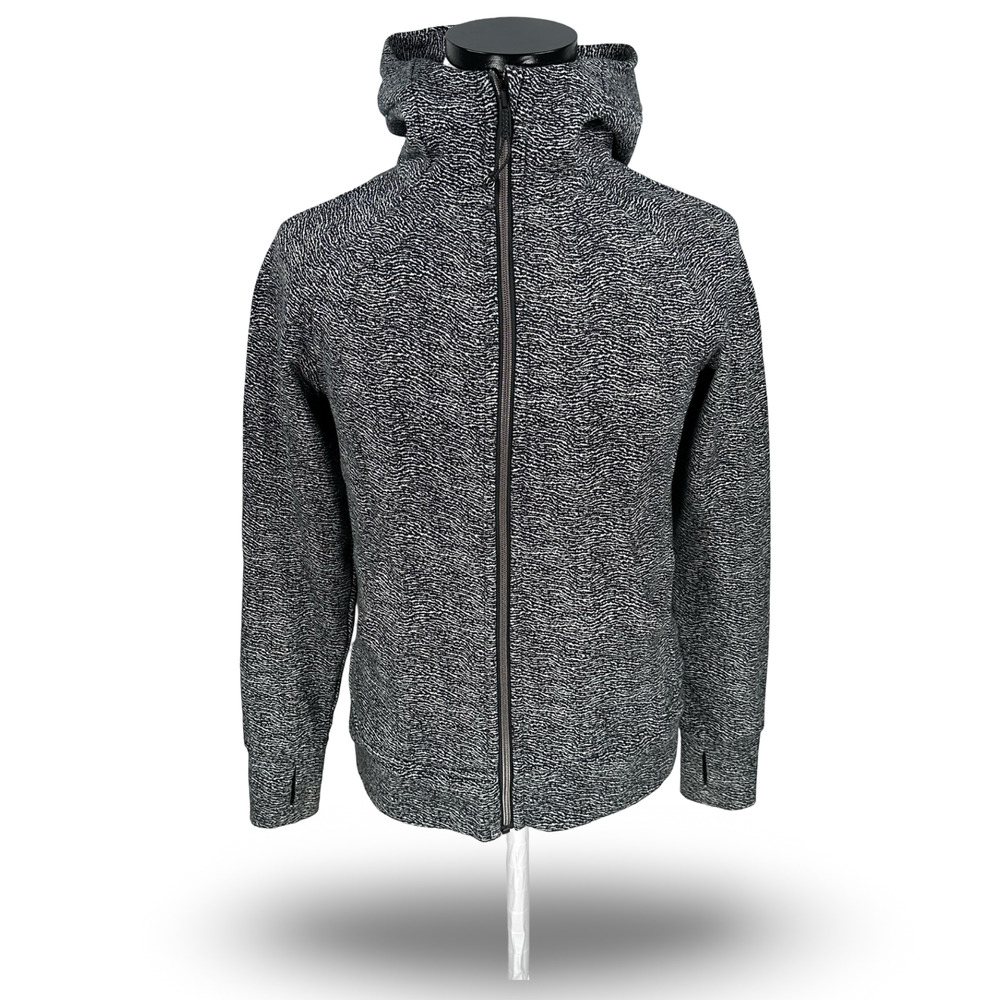 Lululemon Scuba Hoodie IV Women’s 8 Currents White Black Full Zip‎ Athleisure